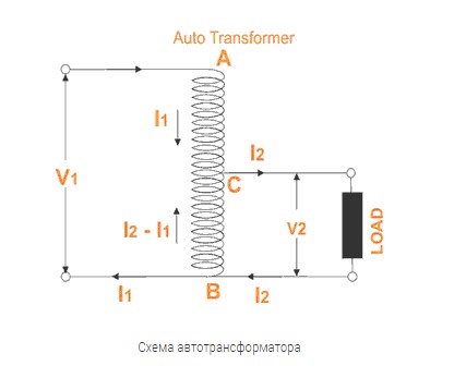 Схема автотрансформатора