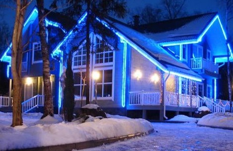 подсветка дома светодиодной лентой