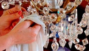 Как мыть хрустальную люстру