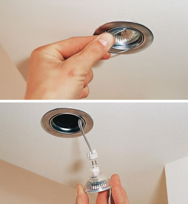 как выкрутить лампочку из потолочного светильника