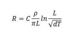 Формула расчета электролитического заземления