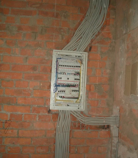 Подвод кабелей в электрический щит